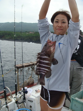 美味そうなハタ。釣ったのはのんちゃんでした