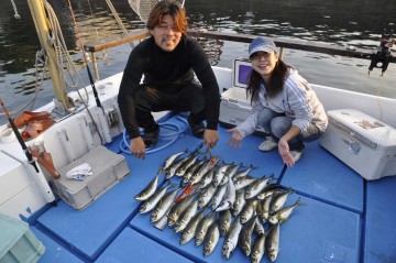 大漁の時は並べてハイ・・・