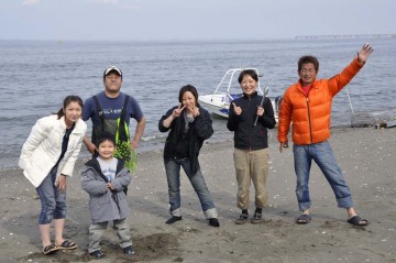 羽田のアサリ場で