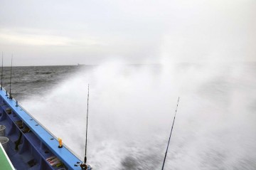 波をドンドン突きって木更津沖へ30分