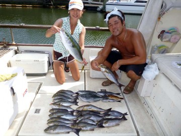 今回の釣果は大島まで行ったにしては寂しい！