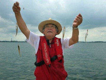 ナンと5本針・・・釣った後が大変！