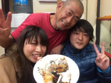 龍馬君と釣った魚で一杯！