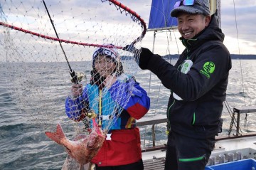 勇雅くんに念願の一枚・・・釣ってくれてありがとう！！！！