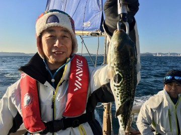 ちょっと小型なトラフグも・・・村上さん