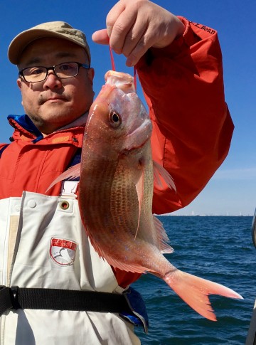 福田さんのお兄さんに・・・1.09kgのハナダイが・・・！