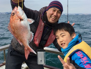 僕の方が大きかったよ！・・素晴らしい親子です！