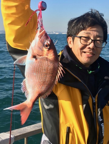 大和さん・・・3回目のタイラバで初のタイは500g・・・！おめでとう