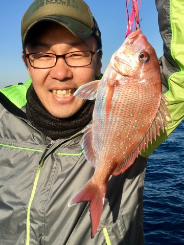 タイラバで初タイ・・・三橋さん・・・おめでとう・・・！