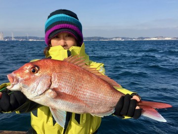 タイラバ初マダイ・・・1.78kg 礼子さん　おめでとう・・・！