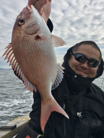 七田さん・・・初タイラバは380g・・おめでとう！