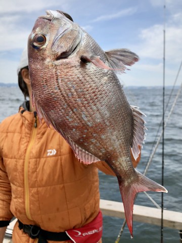 やっと釣り上げた綺麗なピンク・・・！