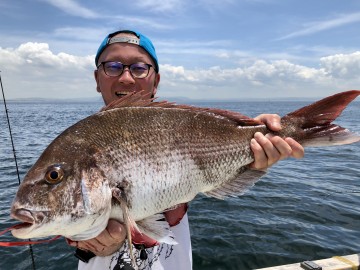 3.12kg・・・でました3k越え・・・初マダイ・・穴水さんおめでとう