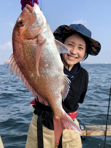 初タイラバで今度はマダイの1.86kg・・・おめでとう・・・！