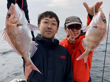 佐野さん初タイラバ はダブルヒットで・・・やりましたね・・・！