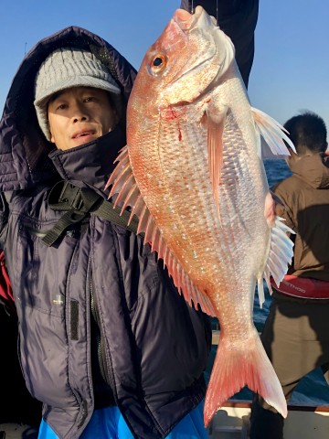 最初の流しで・・・慶太くん・・・1.63kg・・・！