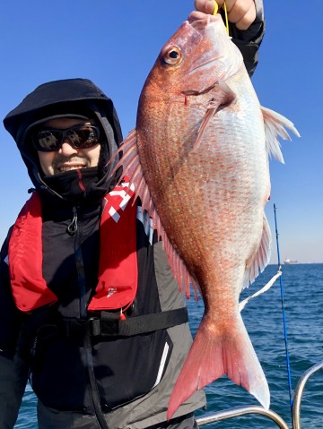 島崎さん・・・2.25kgの綺麗なピンク・・・やったね！