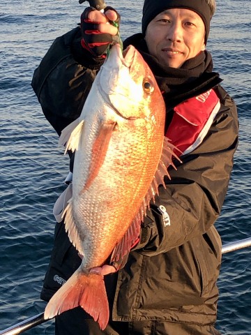 高橋さん・・・3.18kg・・・朝日が当たって金色に輝いてる・・・