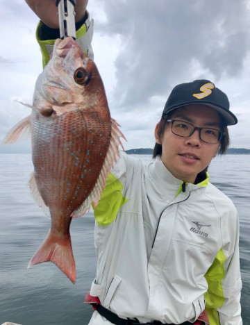 初タイラバ初マダイは・・・440gの綺麗なピンクでした・・・！