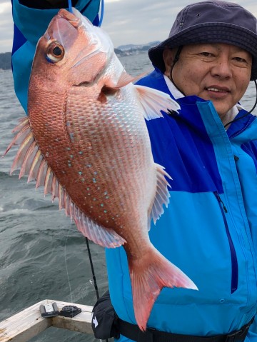 柿沼さん・・・510gの初マダイ・・・おめでとう・・・！