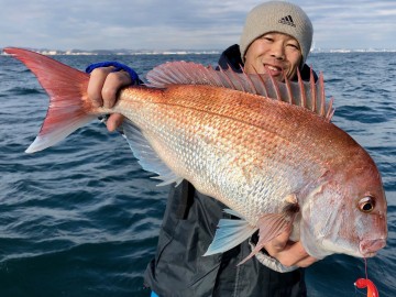 もう1枚2.45kg・・・連続ヒットです・・・これもタコです！